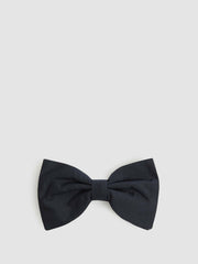 Men Grosgrain Silk Bow Tie in Navy