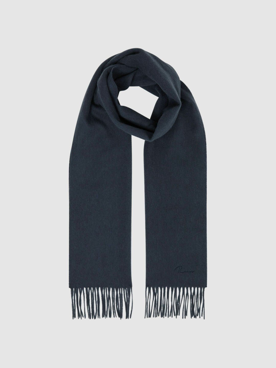 Men Wool and Cashmere Scarf in Airforce Blue