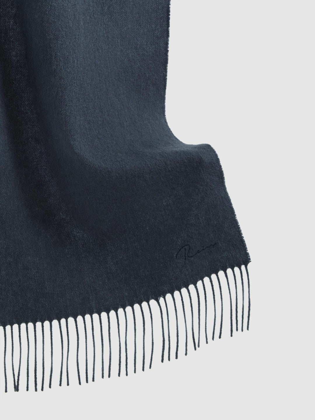 Men Wool and Cashmere Scarf in Airforce Blue
