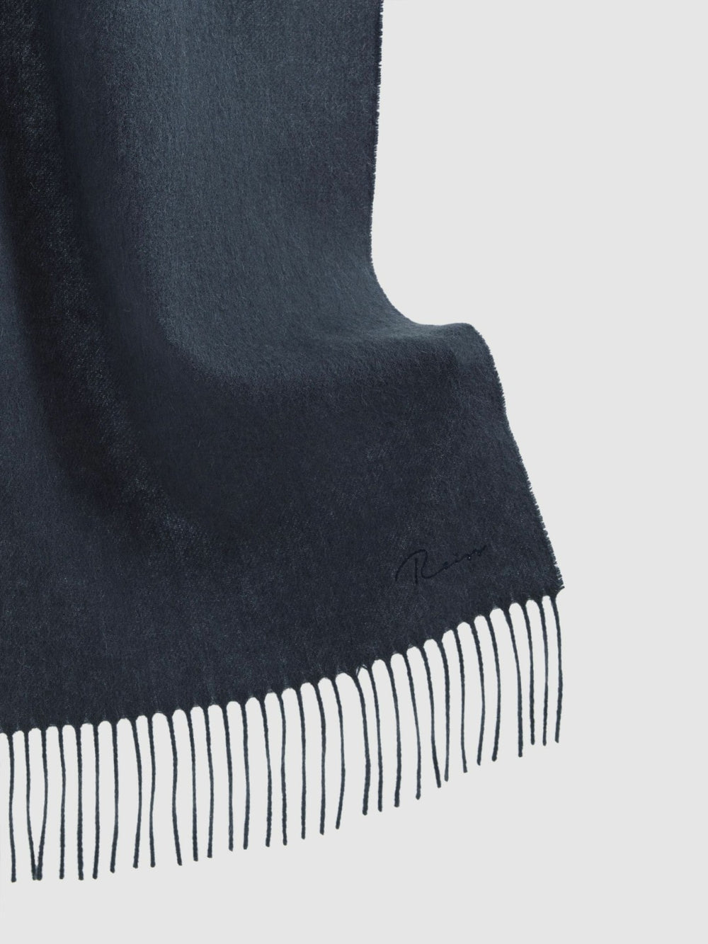 Men Wool and Cashmere Scarf in Airforce Blue