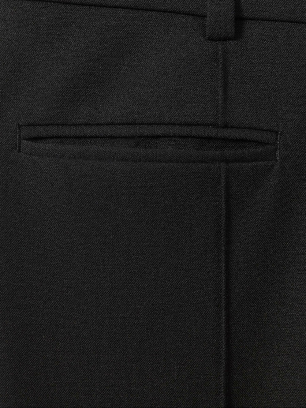 Women Petite High Rise Flared Trousers in Black