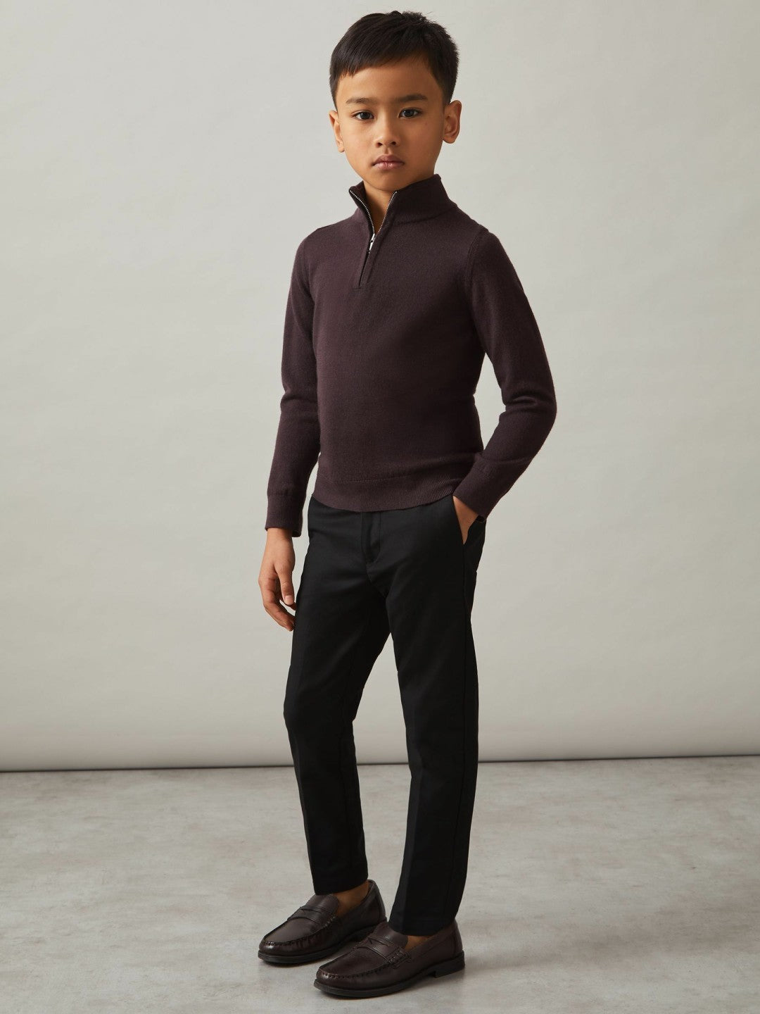 Children & Baby 9-13 yrs Slim Fit Tapered Chinos in Black
