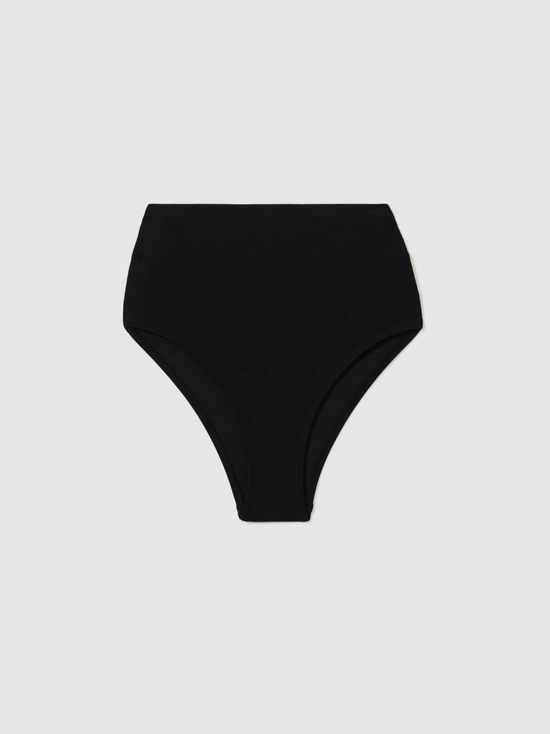 Women High Rise Bikini Bottoms in Black
