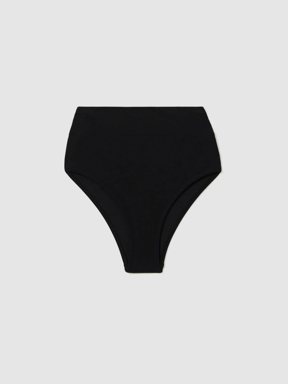 Women High Rise Bikini Bottoms in Black