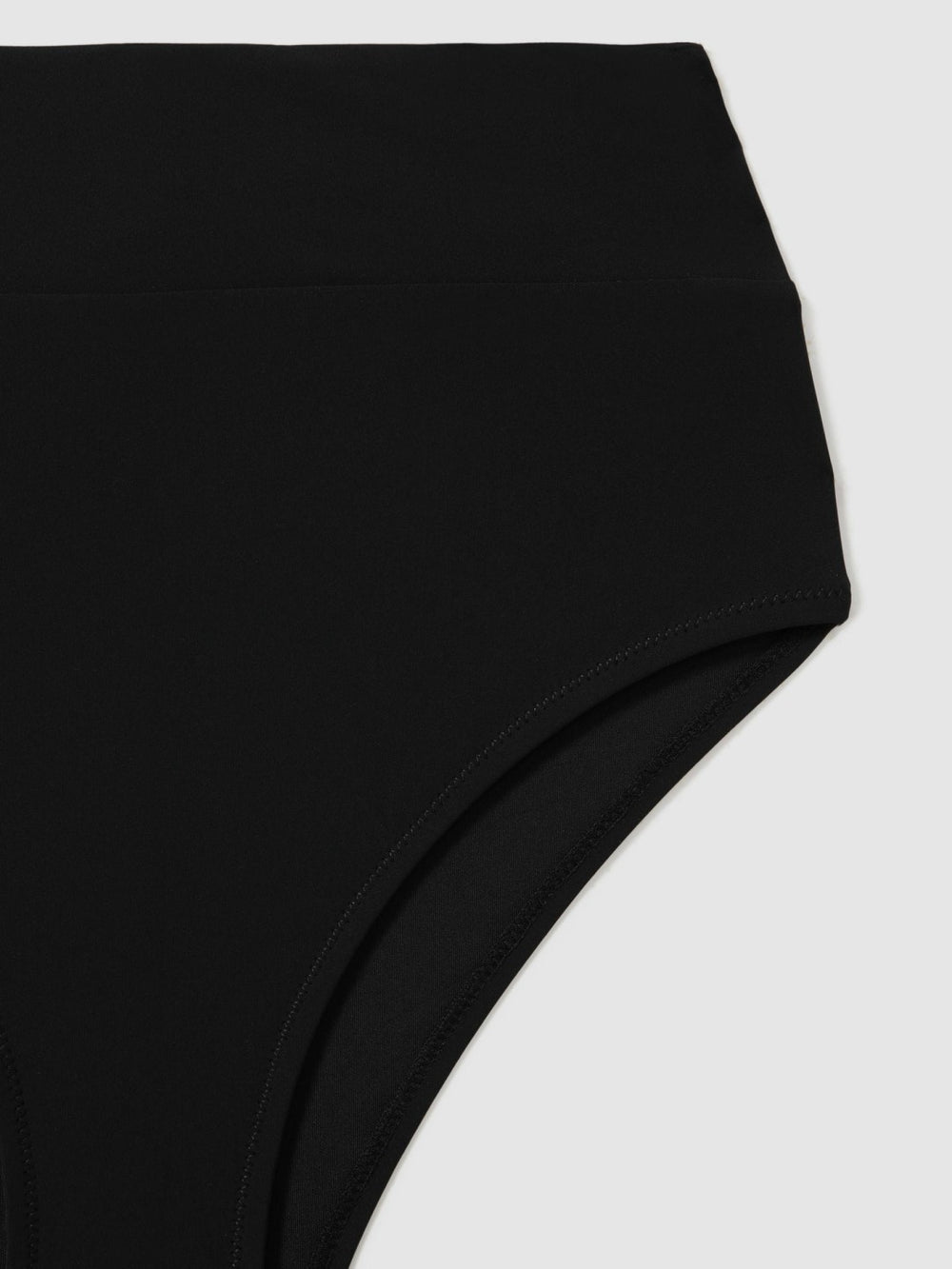 Women High Rise Bikini Bottoms in Black