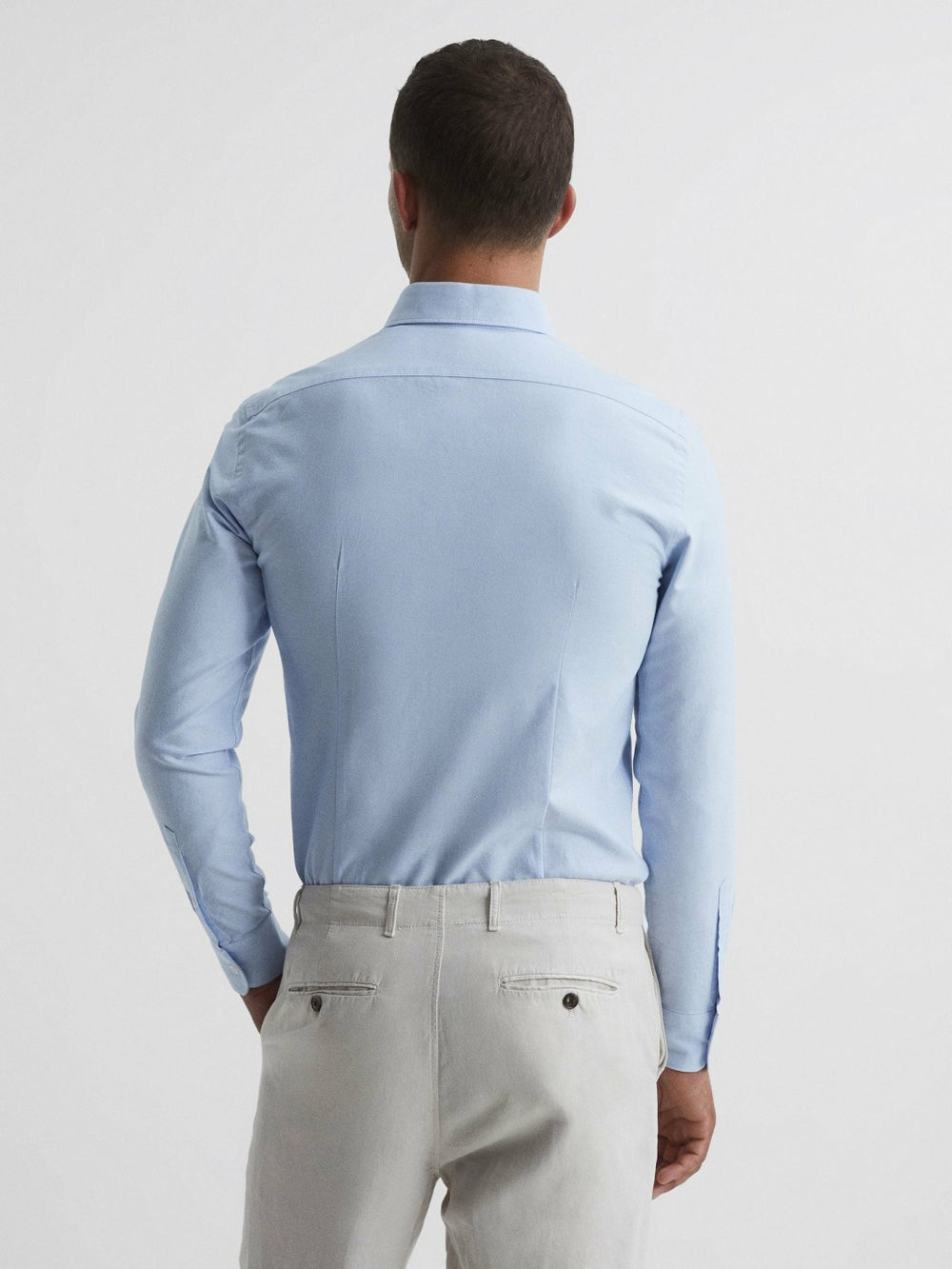 Men Soft Wash Button Down Oxford Shirt in Soft Blue