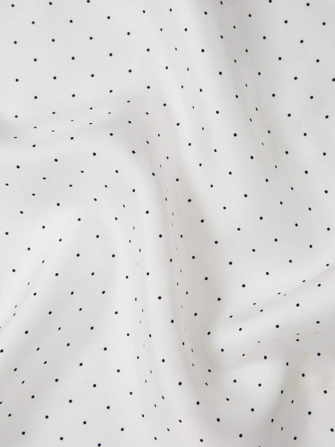 Men Polka Dot Silk Pocket Square in White