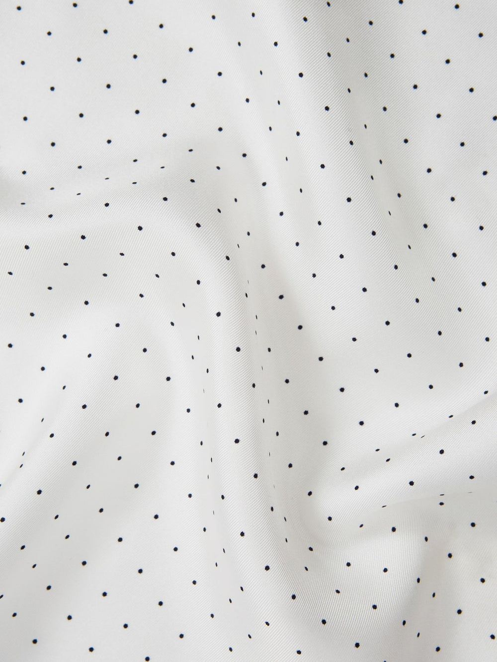 Men Polka Dot Silk Pocket Square in White