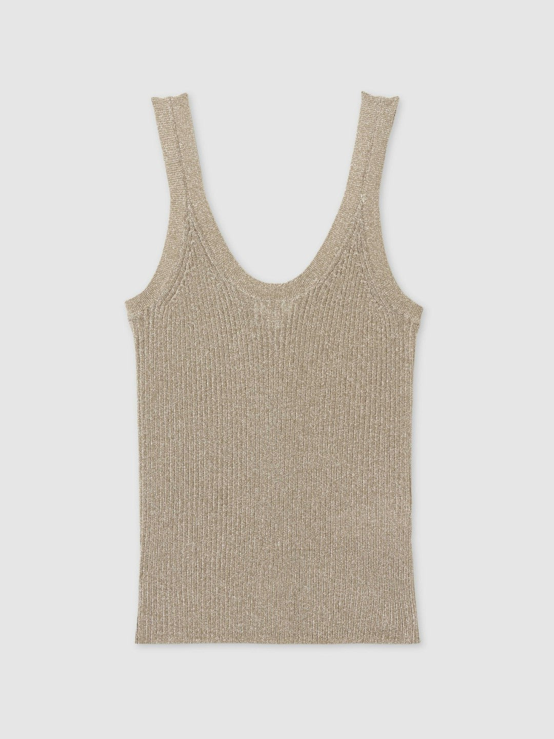 Women Metallic Vest Top in Gold