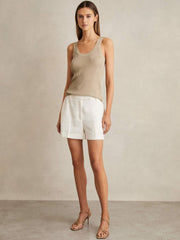 Women Metallic Vest Top in Gold