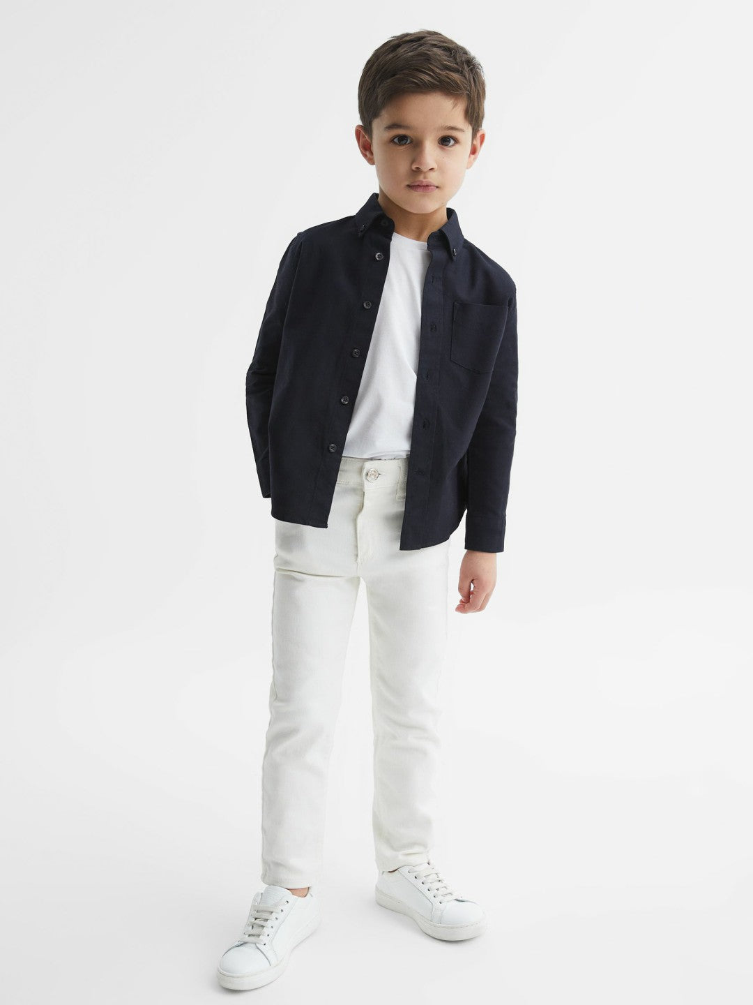Children & Baby Junior Button Down Oxford Shirt in Navy