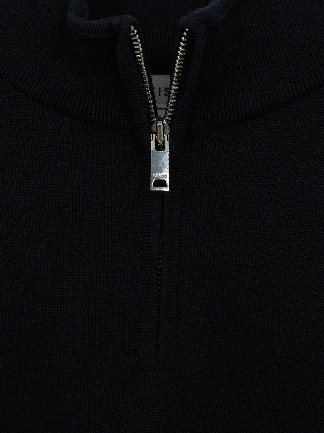 Children & Baby 4-9 yrs Merino Wool Zip-Neck Jumper in Navy