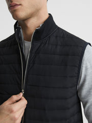 Men Hybrid Quilted Gilet in Black