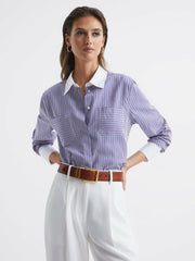 Women Leather Square Buckle Belt in Tan