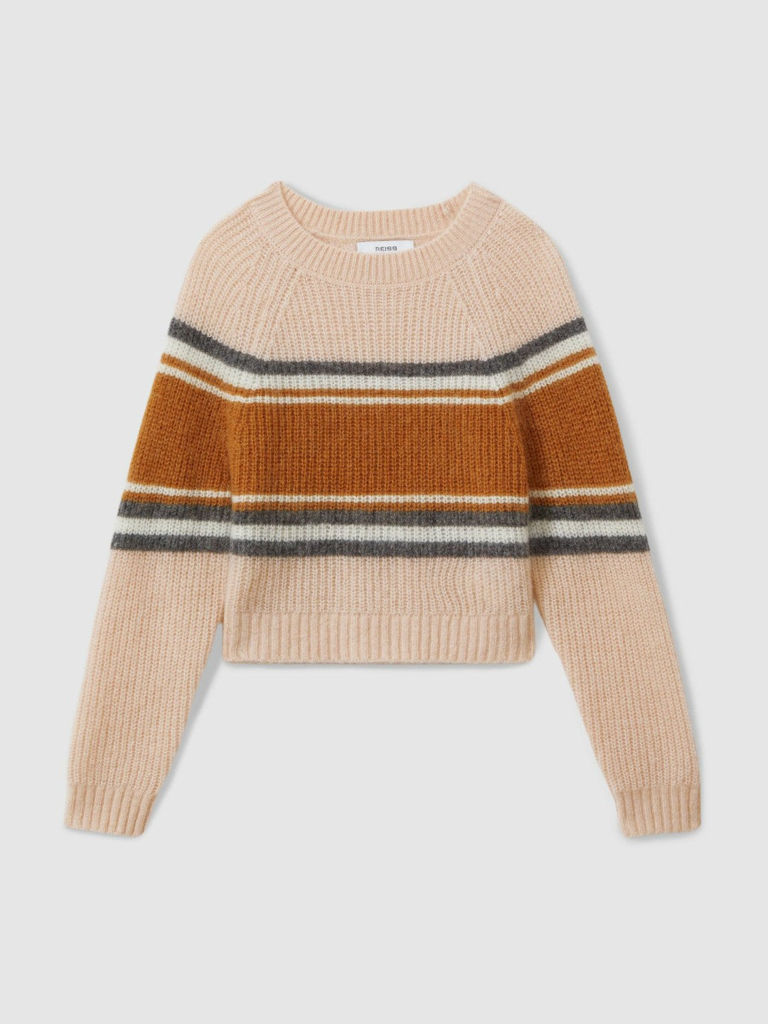 Children & Baby Colourblock Striped Jumper in Pink