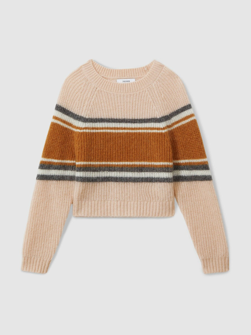 Children & Baby Colourblock Striped Jumper in Pink