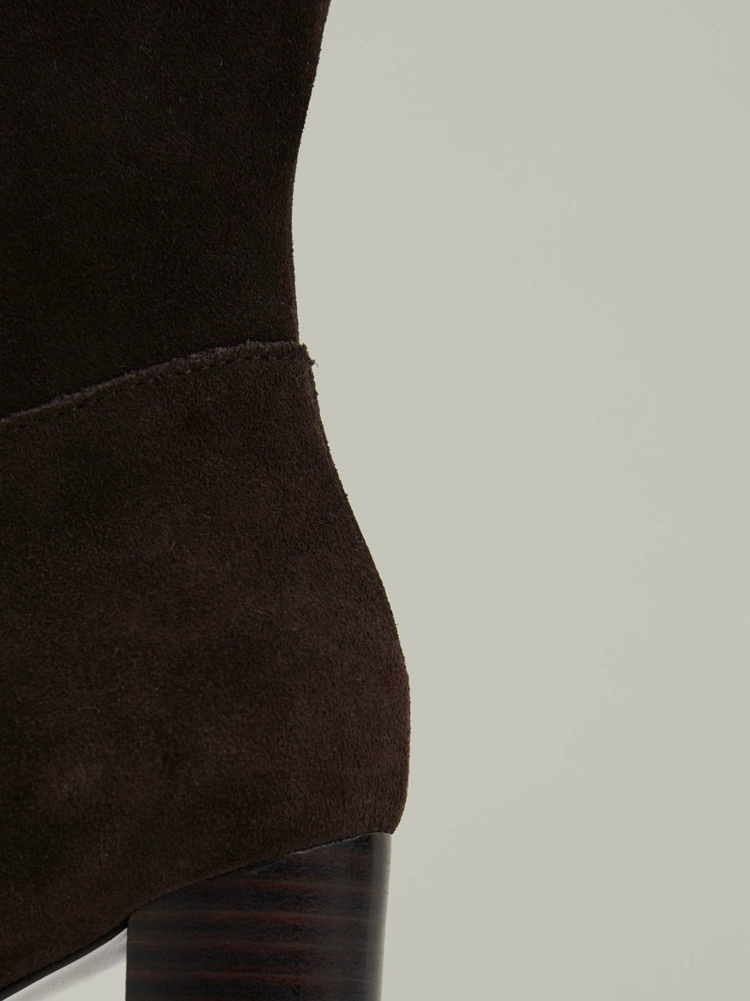 Women Block Heel Knee High Boots in Chocolate