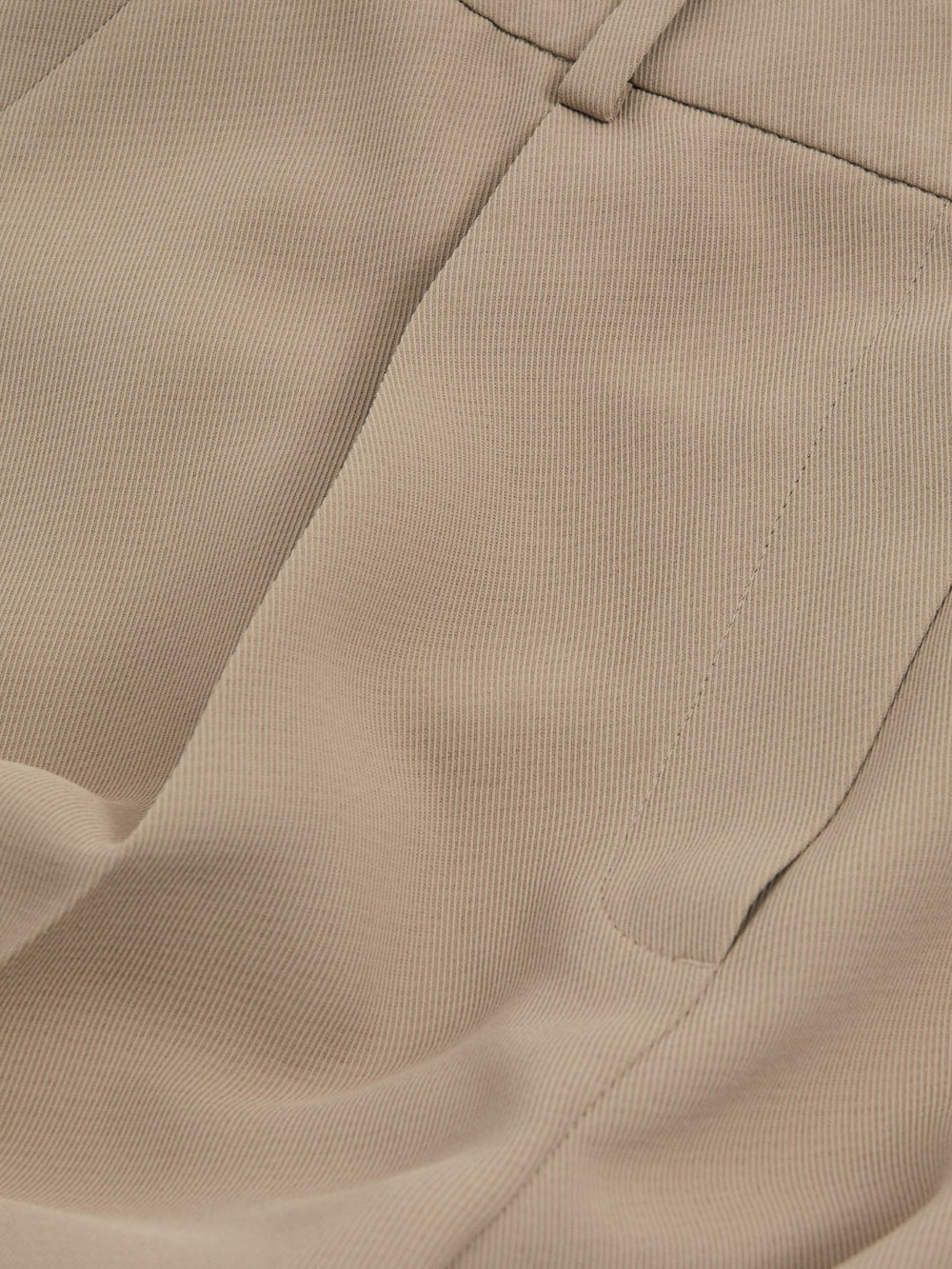 Women Half-Elasticated Wide Leg Trousers in Mink Neutral