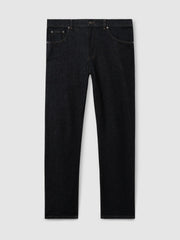 Men Straight-Leg Jeans in Raw Indigo