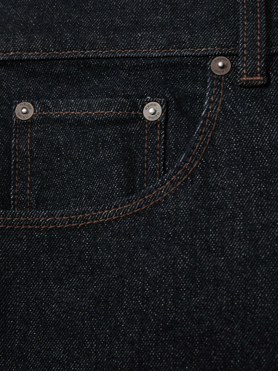 Men Straight-Leg Jeans in Raw Indigo