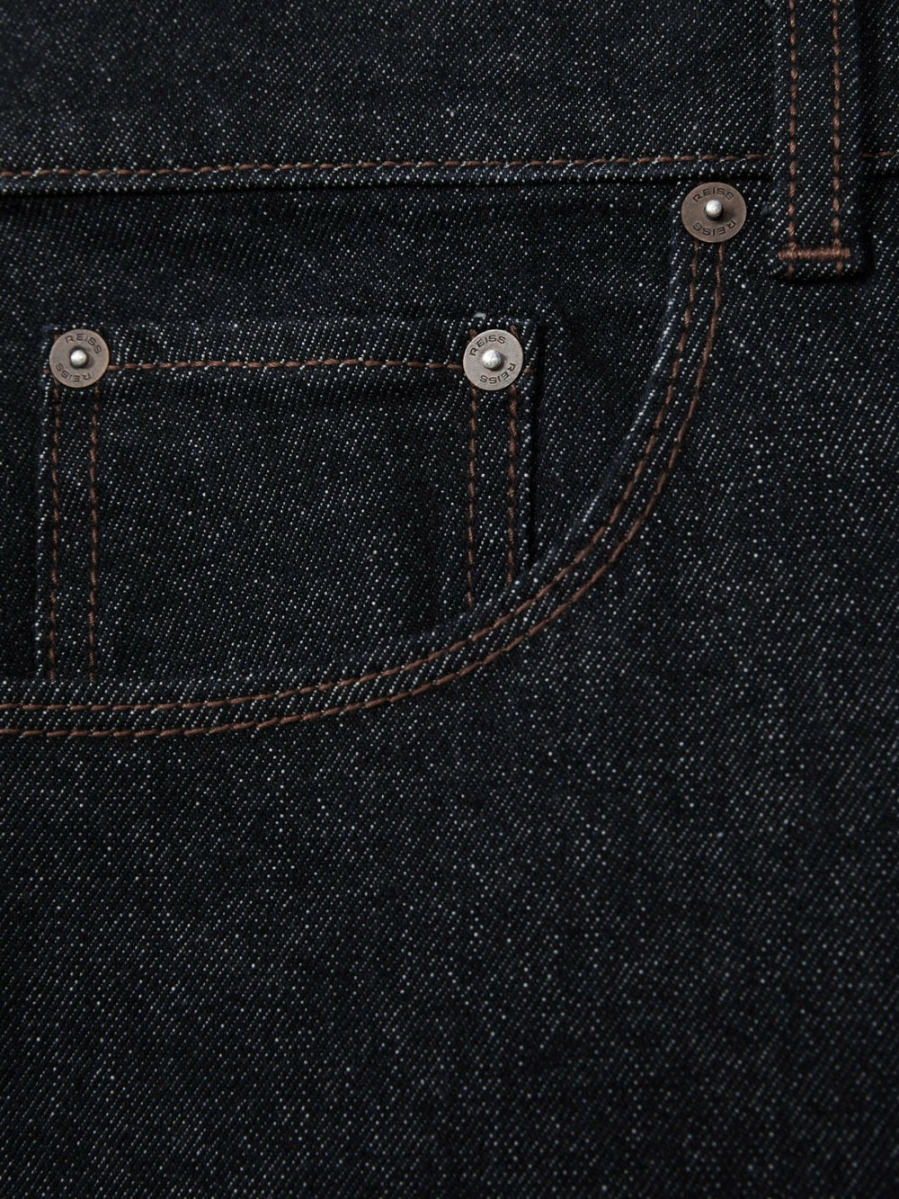 Men Straight-Leg Jeans in Raw Indigo