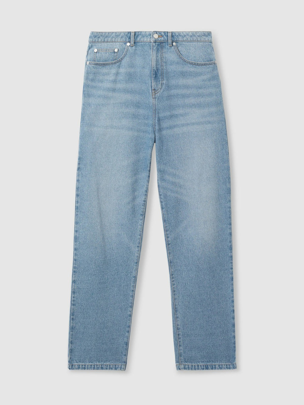Men Loose-Fit Jeans in Light Blue Wash