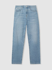 Men Loose-Fit Jeans in Light Blue Wash