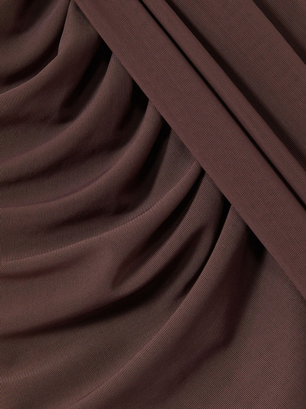 Women Sheer Ruched Maxi Dress in Taupe
