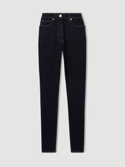 Women Petite Skinny Jeans in Dark Blue