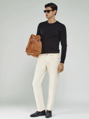 Men Relaxed-Fit Cropped Jeans in White