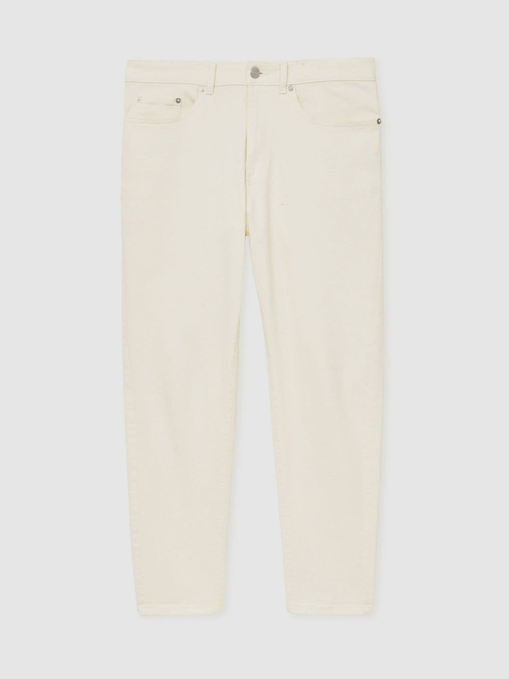 Men Relaxed-Fit Cropped Jeans in White