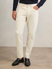 Men Relaxed-Fit Cropped Jeans in White