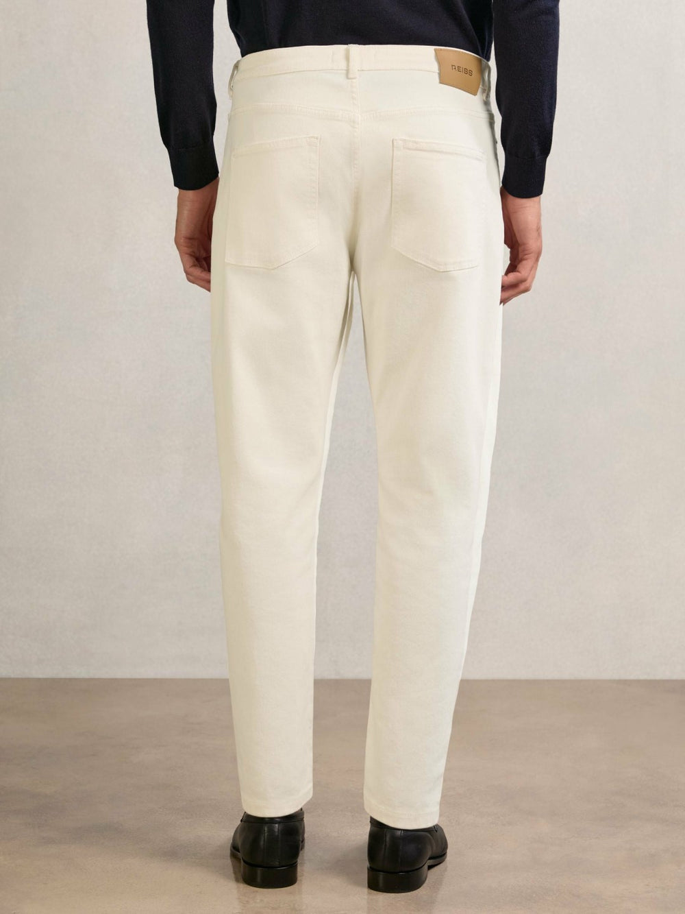 Men Relaxed-Fit Cropped Jeans in White