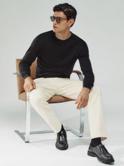 Men Straight-Leg Jeans in White
