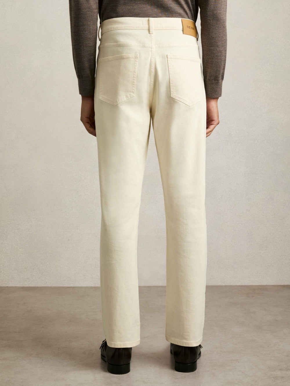 Men Straight-Leg Jeans in White