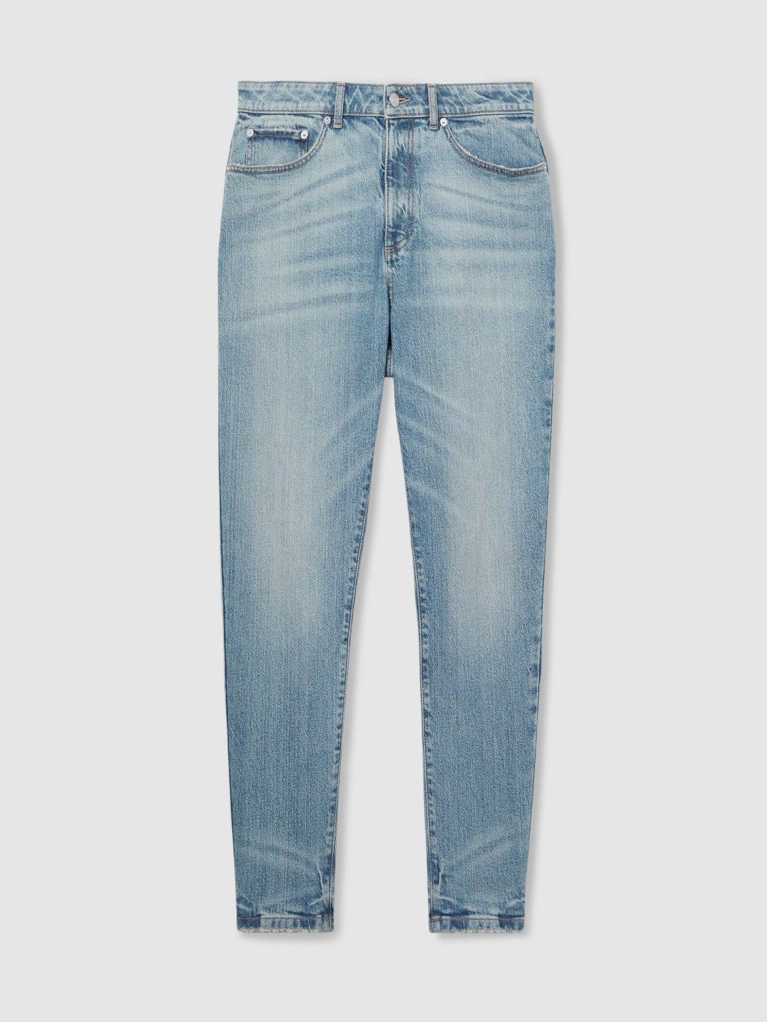 Men Relaxed-Fit Cropped Jeans in Light Blue Wash