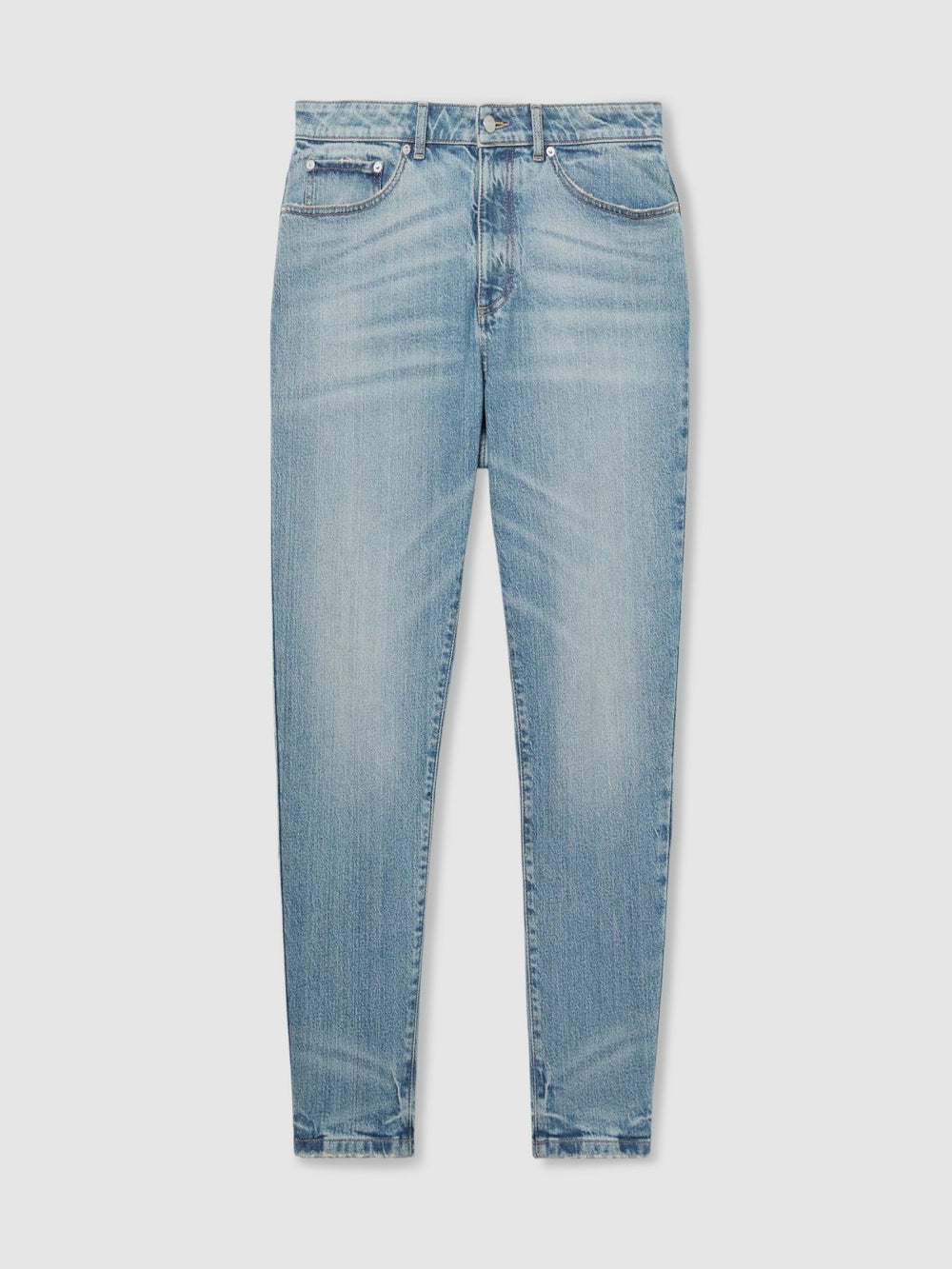 Men Relaxed-Fit Cropped Jeans in Light Blue Wash