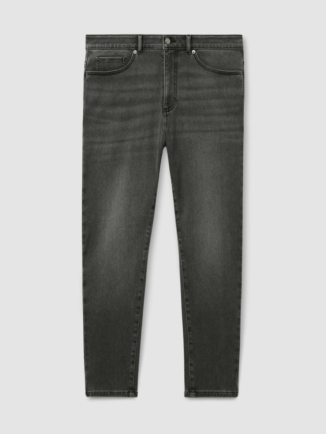 Men Relaxed-Fit Cropped Jeans in Washed Black