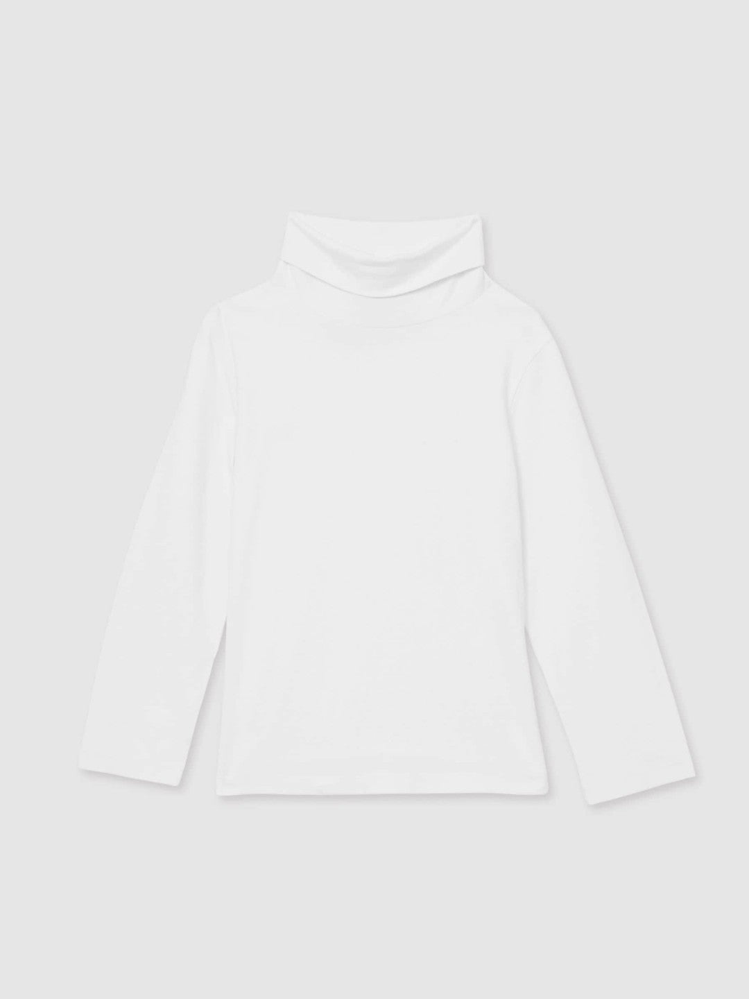 Children & Baby 9-13 yrs Cotton-Jersey Roll-Neck Top with Stretch in Ivory