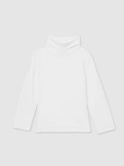 Children & Baby 9-13 yrs Cotton-Jersey Roll-Neck Top with Stretch in Ivory