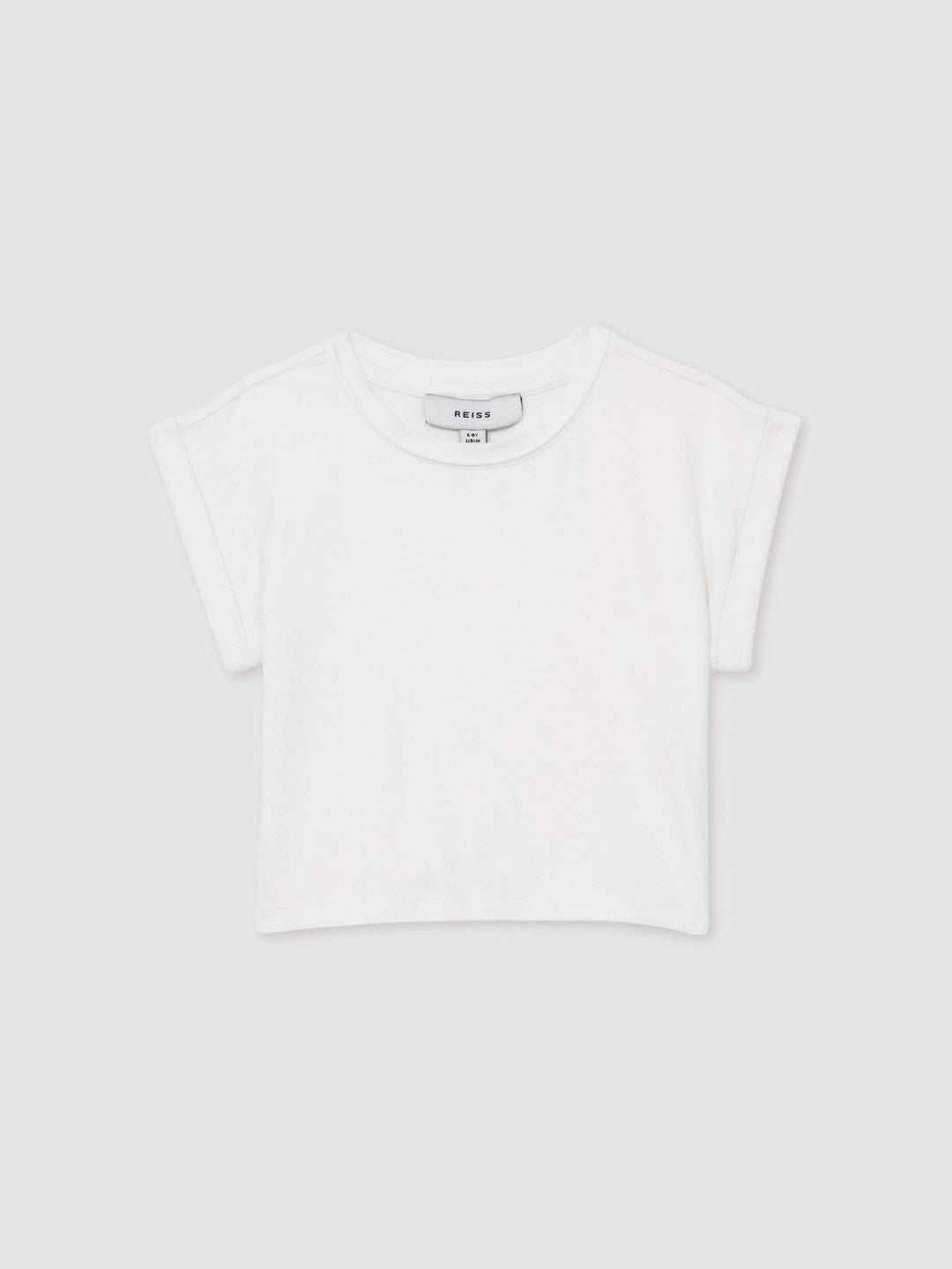 Children & Baby 4-9 yrs Cotton-Jersey Cropped T-Shirt in White