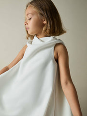 Children & Baby 13-14 yrs High-Neck Drape Back Dress in Ivory