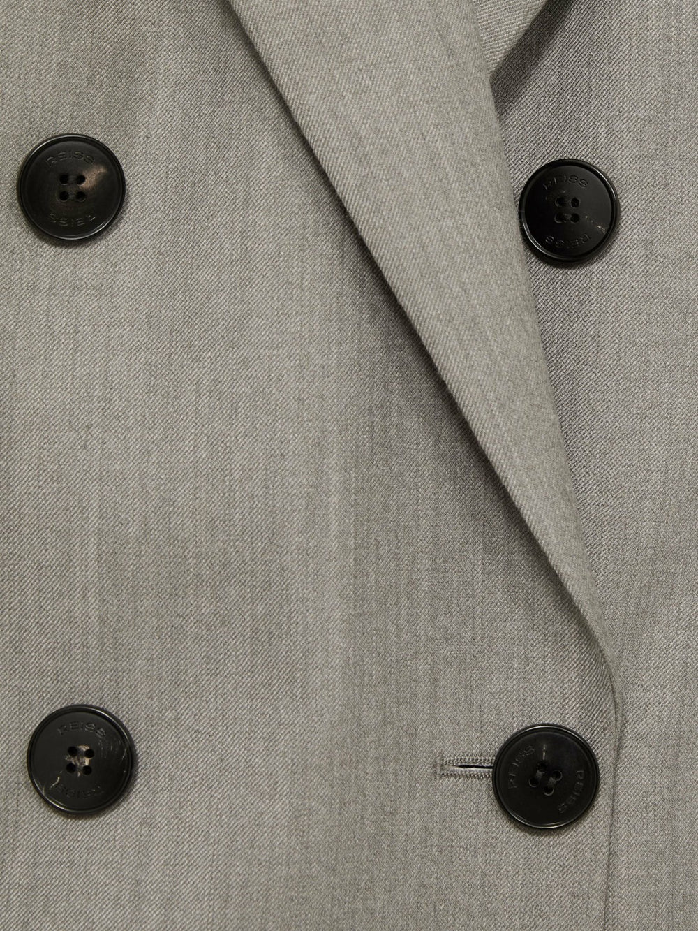 Women Wool Oversized Double-Breasted Blazer in Grey