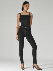 Women Petite Skinny Jeans in Black