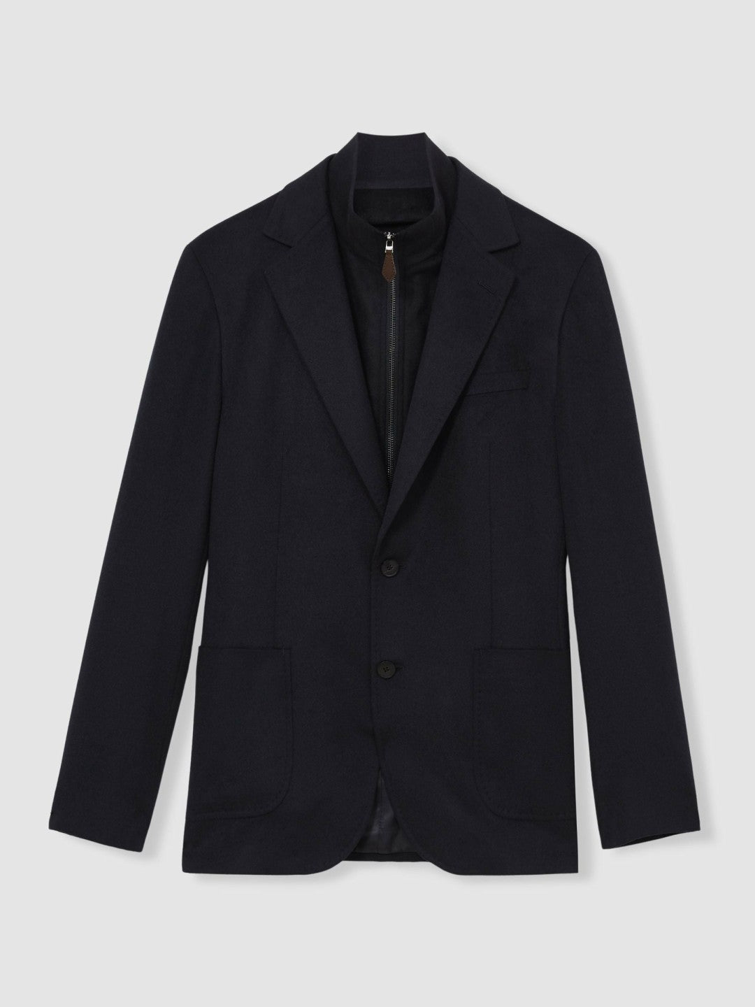 Men Single-Breasted Blazer With Gilet Insert Regular-Fit in Navy