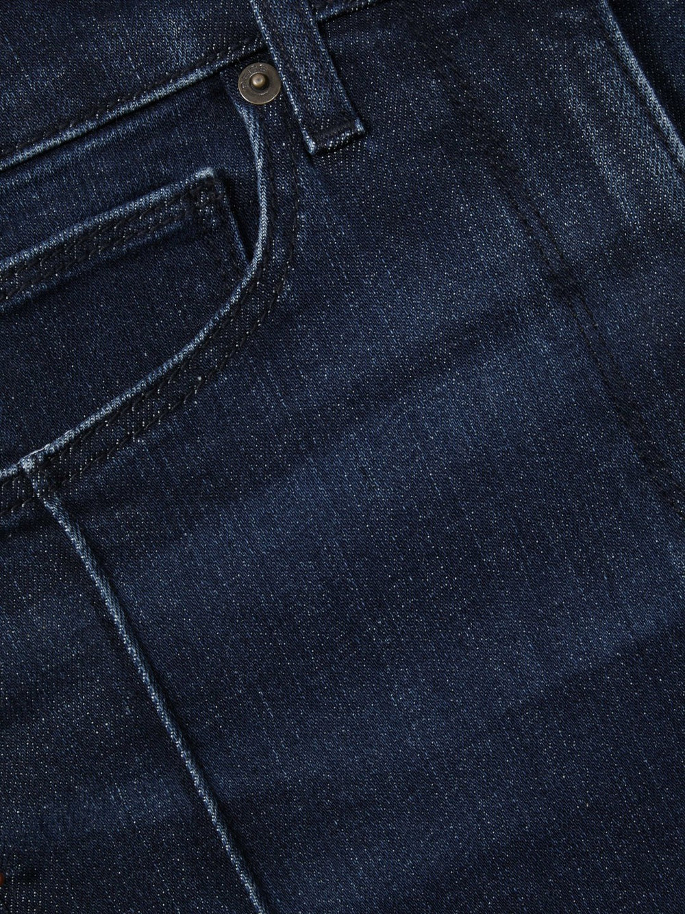 Women Petite Stretch-Cotton Wide-Leg Jeans in Dark Blue