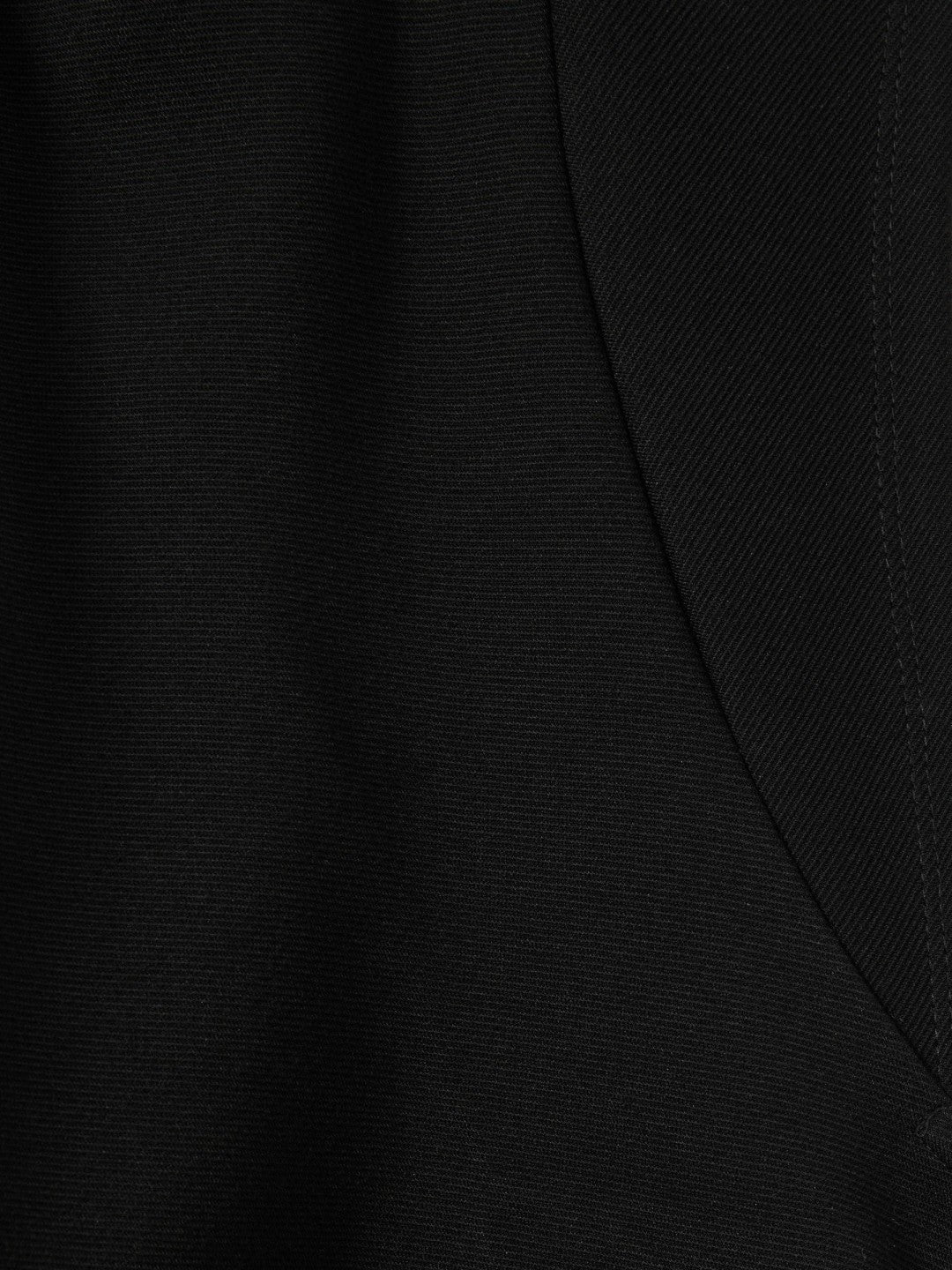 Women Twill-Jersey Draped Midi Dress in Black