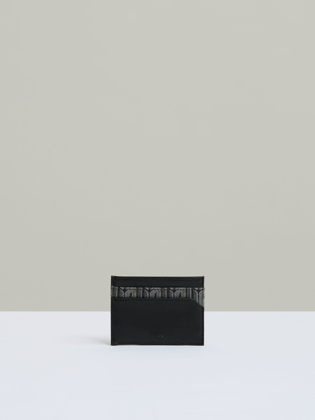 Men Monogram Canvas Card Holder in Black