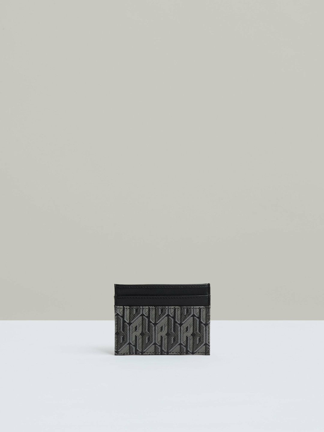Men Monogram Canvas Card Holder in Black