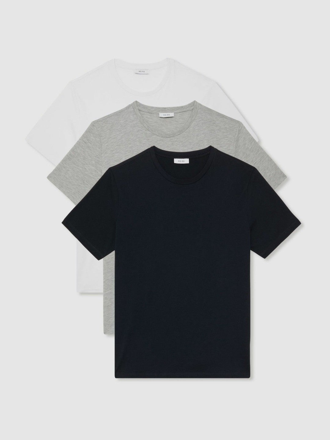 Men Cotton-Jersey Crew-Neck T-shirts 3 Pack in Multi